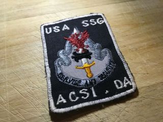 Cold War/Vietnam? US ARMY PATCH - USA SSG ACS1 DA Service & Security - 5