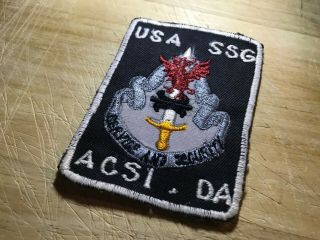 Cold War/Vietnam? US ARMY PATCH - USA SSG ACS1 DA Service & Security - 6