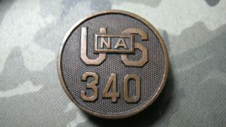 Wwi Collar Disk Us 340th National Army Insignia Maker Marked Nut