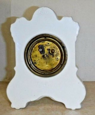 Antique Haven Bonn - style Porcelain Mantle Desk Boudoir Clock 6