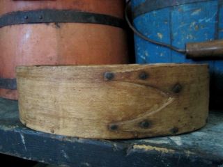 Antique 19thc Shaker Pantry Box Or Tray Primitive/ Oval/ Basket/ Wood/ Grungy