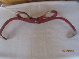 Vintage 542 13 inch Red ICE TONGS by Gifford Wood Co.  Hudson N.  Y. 4