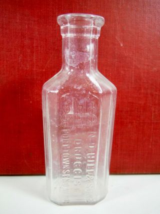 Antique Glass Bottle,  Port Townsend,  Wa,  N D Hill & Sons Druggists Pharmacy