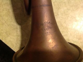 Wow Rare Obsolete Ww1 Harry Coleman Military Bugle.  History.