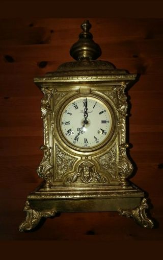 Vintage Brass Mantle Clock (franz Hermle