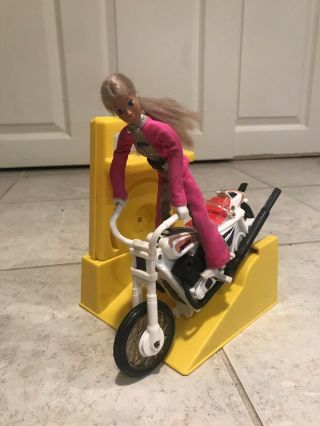 Evel Knievel Derry Daring Stunt Cycle Evil 1970s Ideal Toys Action Figure Set
