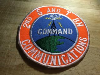Cold War/vietnam? Us Army Patch - 2nd S&t Bn Command Communications