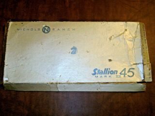 Vintage Nichols STALLION 45 MARK II Six Shooter Cap Gun w/ Box Lid 6