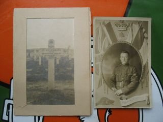 Memorial Postcard And Photo To Cef 102nd Battalion Canada