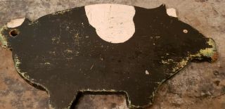 Antique Wood Pig Cutting Board In Old Paint