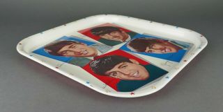 Vtg 1964 The Beatles Great Britain John Lennon Ringo Mid Century Serving Tray 8