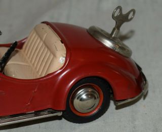 Vintage Distler Tin Windup Car - Wanderer in Red - Very Good - Germany 10