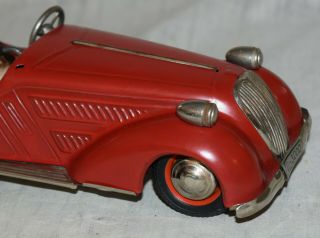 Vintage Distler Tin Windup Car - Wanderer in Red - Very Good - Germany 12