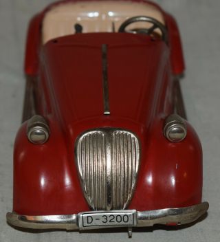 Vintage Distler Tin Windup Car - Wanderer in Red - Very Good - Germany 3