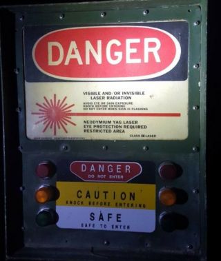 Us Military Laser Warning Light Sign