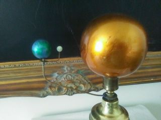 Antiqued Orrery Planetarium Earth/Moon and Sun by South Carolina artist Anderson 3