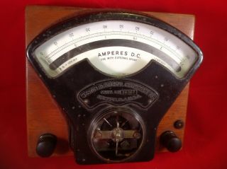 Weston Electrical Instruments Co Ammeter Model 38367 Antique 1890s Steampunk