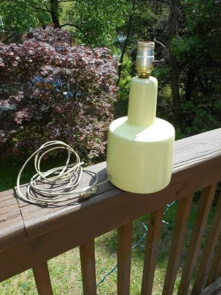 Martz Of Marshall Studios Table Lamp In Yellow Color W/ Hint Of Green.  No Shade