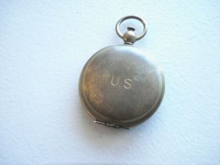 Ww - 2 U.  S.  Military Brass " Waltham " Compass,  C - 4