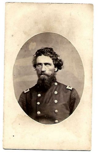 Cdv Civil War Col.  /major Illinois
