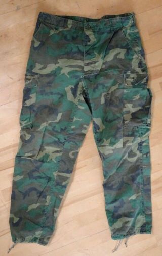 Vintage Usgi Vietnam War 1968 Us Erdl Camo Cargo Trousers / Pants Medium Reg