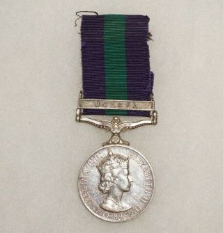 Queens General Service Medal W/ Malaya Clasp Army Pay Corps British Medal