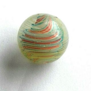 Marbles Marble Antique German 3 Ribbon Fully Caged 18mm 1850 - 1870