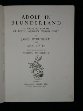 WWll anti - Nazi parody of Alice in Wonderland - ADOLF IN BLUNDERLAND - 4