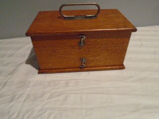 Antique Late 1800s Quack Med No.  4 D.  D.  Home Medical Apparatus — Solid Oak Box