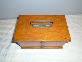 Antique Late 1800s Quack Med No.  4 D.  D.  Home Medical Apparatus — Solid Oak Box 2