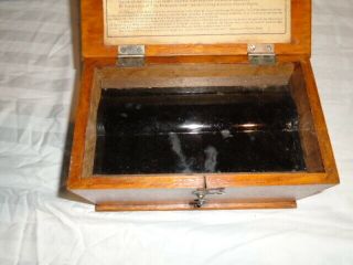 Antique Late 1800s Quack Med No.  4 D.  D.  Home Medical Apparatus — Solid Oak Box 4