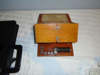 Antique Late 1800s Quack Med No.  4 D.  D.  Home Medical Apparatus — Solid Oak Box 5