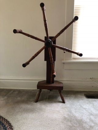 Primitive,  Antique Skein Winder For Spinning Wheel,  Wood Yarn Winder