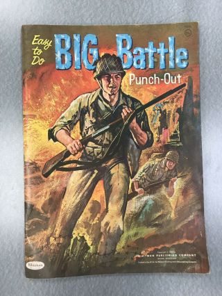 Whitman Big Battle Punch Out Easy To Do Completely Unpunched 1963 Wwii