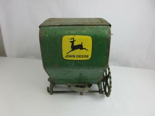 Antique 1950s John Deere Seed Corn Planter Hopper Box Advertising Tractor Farm 8