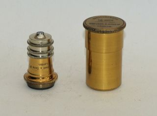 1/6 In.  Objective Lens In Can For Brass Microscope - W.  Watson & Sons.
