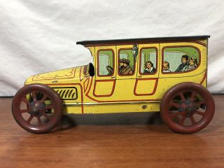 Old House Find Vintage 1920’s Nonpareil Tin Litho Pressed Steel Sedan Toy Car