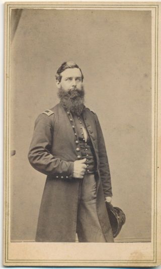 C1865 Cdv Civil War Union Army Officer In Uniform St.  Louis,  Mo Photograph