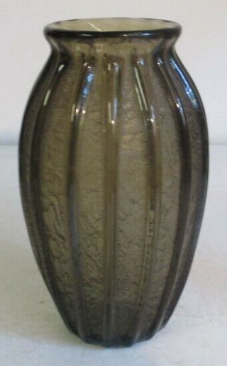 Art Deco Acid Etched Frosted Glass Vase Daum Nancy