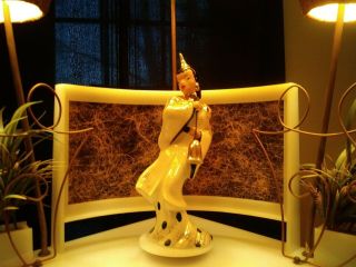 Awesome VINTAGE MOSS BELL GIRL 50 ' S LAMP spinner EC DANCER Featured in Book MCM 2