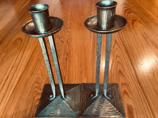 Roycroft Princess Pair Candlesticks