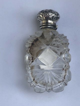 19th CENTURY FRENCH SULPHIDE 4 Faced CAMEO SCENT BOTTLE With Dobber Rare 2