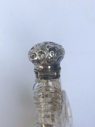 19th CENTURY FRENCH SULPHIDE 4 Faced CAMEO SCENT BOTTLE With Dobber Rare 9