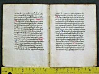 Rare dated liturgical paper Manuscript quire of 10 leaves ln Dutch,  done in 1501 2