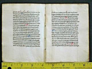 Rare dated liturgical paper Manuscript quire of 10 leaves ln Dutch,  done in 1501 3