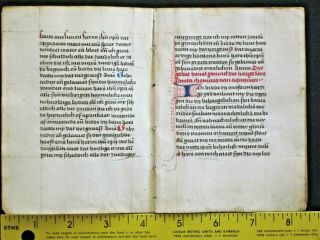 Rare dated liturgical paper Manuscript quire of 10 leaves ln Dutch,  done in 1501 4