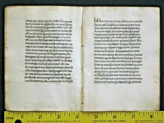 Rare dated liturgical paper Manuscript quire of 10 leaves ln Dutch,  done in 1501 5