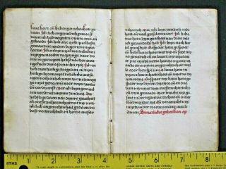 Rare dated liturgical paper Manuscript quire of 10 leaves ln Dutch,  done in 1501 7