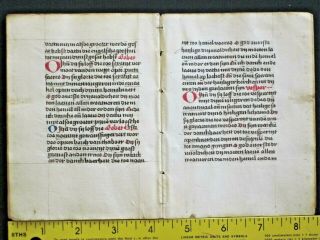 Rare dated liturgical paper Manuscript quire of 10 leaves ln Dutch,  done in 1501 9