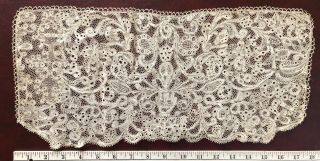 Remarkably Good Little Panel Of 17th C.  Milanese Bobbin Lace Collect Study